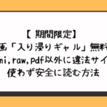 【期間限定】漫画「入り浸りギャル」無料でhitomi,raw,pdf以外に違法サイトを使わず安全に読む方法